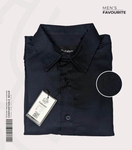 Fabraex Navy Blue Premium Formal Shirt