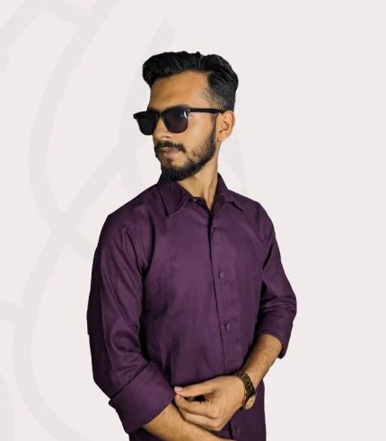Fabraex Maroon Premium formal shirt