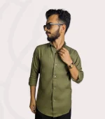 Fabraex olive premium formal shirt